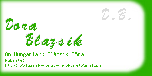 dora blazsik business card